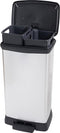 Afvalemmer, DECO DUO PEDAL BIN 23+23L, zilver