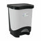 Afvalemmer met Pedaal Tontarelli Idea 18 L Zwart Grijs 31,6 x 27,6 x 41 cm (4 Stuks)
