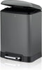 Afvalemmer, RVS, Antraciet, 6 L - Kela | Davino