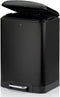 Afvalemmer, RVS, Zwart, 12 L - Kela | Davino