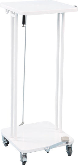 Afvalzakhouder met deksel en voetpedaal Saekko Boy 60 l, wit