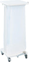 Afvalzakhouder met deksel en voetpedaal Saekko Boy 60 l, wit