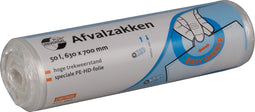 Afvalzakken (pe) transparant 63 x 70 cm 10 micron 50 liter easy opener | 5 stuks