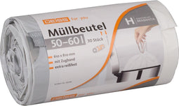 Afvalzakken (pe) wit 61 x 81 cm 28 micron 50-60 liter trekkoord (brabantia code h) | 2 stuks