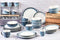 COSMOS Servies - 30 stuks - Compleet voor 6 personen - Blauw