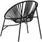 vidaXL - Tuinstoel - PE-rattan - zwart
