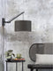 GOOD&MOJO Wandlamp Andes - Bamboe Zwart/Donkergrijs - 50x32x45cm - Binnen Scandinavisch,Bohemian