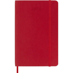 Moleskine 12 Maanden Agenda - 2026 - Wekelijks - Pocket - Zachte Kaft - Rood