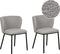 Set van 2 eetkamerstoelen MINA Bouclé Grijs