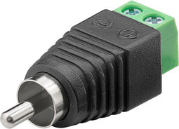 Goobay 76740 - RCA schroef connector - Herbruikbaar - Groen Zwart