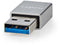 Nedis CCTB60925AL - USB3.3 Gen 1 Adapter - USB-A naar USB-C - Zilver