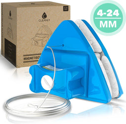 CLEANLY Magnetische Ruitenreiniger - Ramenwasser 4-24mm - Inclusief Refill Set & Veiligheidskabel