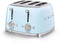 SMEG TSF03PBEU - Broodrooster - 4 brede sleuven 2000 W - Pastelblauw