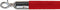 Afzetkoord velvet red chrome