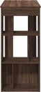 vidaXL - Bartafel - met - rekken - 102x50x103,5 - cm - bewerkt - hout - bruin - eiken