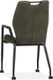 MX Sofa Stoel Olympic met wielen - Mosgroen - set van 2 stuks