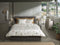 Heckettlane Dekbedovertrek Tuva - Bedlinnen met Bloemen print - 200x220 - Wit - Dekbedhoes van 100% Katoen-Clip Sheared