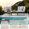 tectake® Magaluf - Loungeset - 5-in-1 tuinset met aluminiumframe - 2 fauteuils en salontafel - Antraciet
