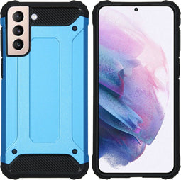 imoshion Hoesje - Geschikt voor Samsung Galaxy S21 Plus - Rugged Xtreme Backcover - Lichtblauw