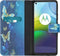 iMoshion Hoesje Geschikt voor Motorola Moto G9 Power Hoesje Met Pasjeshouder - iMoshion Design Softcase Bookcase - Meerkleurig / Blue Butterfly