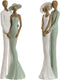Decoratieve figuren Home ESPRIT Wit Groen Koppel 10 x 7,5 x 31 cm (2 Stuks)