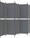 vidaXL - Kamerscherm - met - 5 - panelen - 250x180 - cm - antracietkleurig