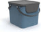 Rotho Albula Afvalscheidingssysteem 40l voor de keuken, Kunststof (PP) BPA-vrij, blauw/antraciet, 40l (40.0 x 35.8 x 34.0 cm)