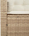 vidaXL - Tuinbank - met - tafel - en - kussens - L-vormig - beige - poly - rattan