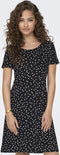 ONLBERA BACK LACE UP - Jurk - Korte mouwen - Loose fit - Lace-up detail op de rug - Stretchy stof - Lengte 88 cm