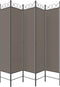 vidaXL - Kamerscherm - met - 5 - panelen - 300x200 - cm - stof - antracietkleurig