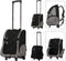 Dogs Collection - Dieren Trolley & Rugzak - 2 in 1 - Opvouwbaar - Zwart