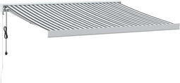 vidaXL - Luifel - uittrekbaar - 3x2,5 - m - stof - en - aluminium - antraciet - en - wit