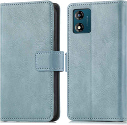 iMoshion Hoesje Geschikt voor Motorola Moto E13 Hoesje Met Pasjeshouder - iMoshion Luxe Bookcase - Lichtblauw