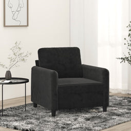 Fauteuil 60 cm fluweel zwart