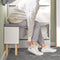 SoBuy FSR134-W - Schoenenkast met Bank - 2 Kleppen 2 Lades - Wit