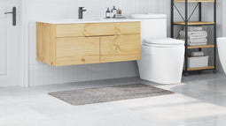 vidaXL - Badmat - Rechthoek - Grijs - 70x120 - cm - Polypropeen - Antislip