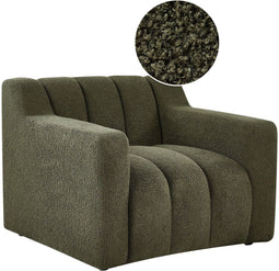 AGERUP - Fauteuil - Donkergroen - Bouclé