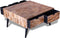 vidaXL - Salontafel - met - 4 - lades - gerecycled - teakhout