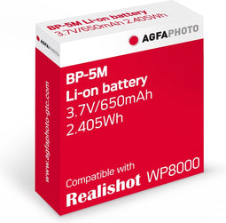 Agfa Photo - Batterie Li-ion BL-5B 3.7V / 700mAh 2.59Wh - Conçue pour le Compact Agfa Photo DC8200