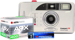 AgfaPhoto Set Analog 603020 – Appareil Photo Argentique Réutilisable Motorisé – Pellicule et Pile Incluses