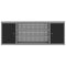 vidaXL - Wandgemonteerde - Gereedschapskast - met - Bord - zwart - 150x20x55 - cm - Staal