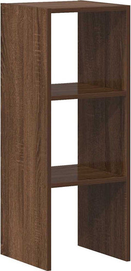 vidaXL - Boekenkast - stapelbaar - 30x30x80 - cm - bewerkt - hout - bruin - eikenkleur