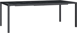 vidaXL - Tuintafel - 200x100x72 - cm - staal - antracietkleurig