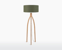 GOOD&MOJO Vloerlamp Annapurna - Groen/Bamboe - Ø60cm - Scandinavisch,Bohemian - Staande lampen voor Woonkamer - Slaapkamer