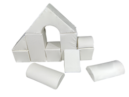 Foam blokken - soft play set - 11 stuks - wit