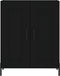 vidaXL - Dressoir - 69,5x34x90 - cm - bewerkt - hout - zwart