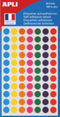 Agipa ronde etiketten in etui diameter 15 mm, blauw, 168 stuks, 28 per blad