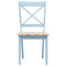 vidaXL - Eetkamerstoelen - 2 - st - massief - rubberwood - grijs - en - naturel