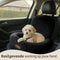 By Cee Cee Fluffy Autostoel - Hondenstoel met Veiligheidsriempje - Zwart - Maat S