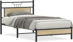 vidaXL - Bedframe - zonder - matras - hout - sonoma - eikenkleurig - 100x200 - cm